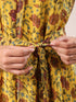 Mustard Georgette Floral Printed A-Line Dress